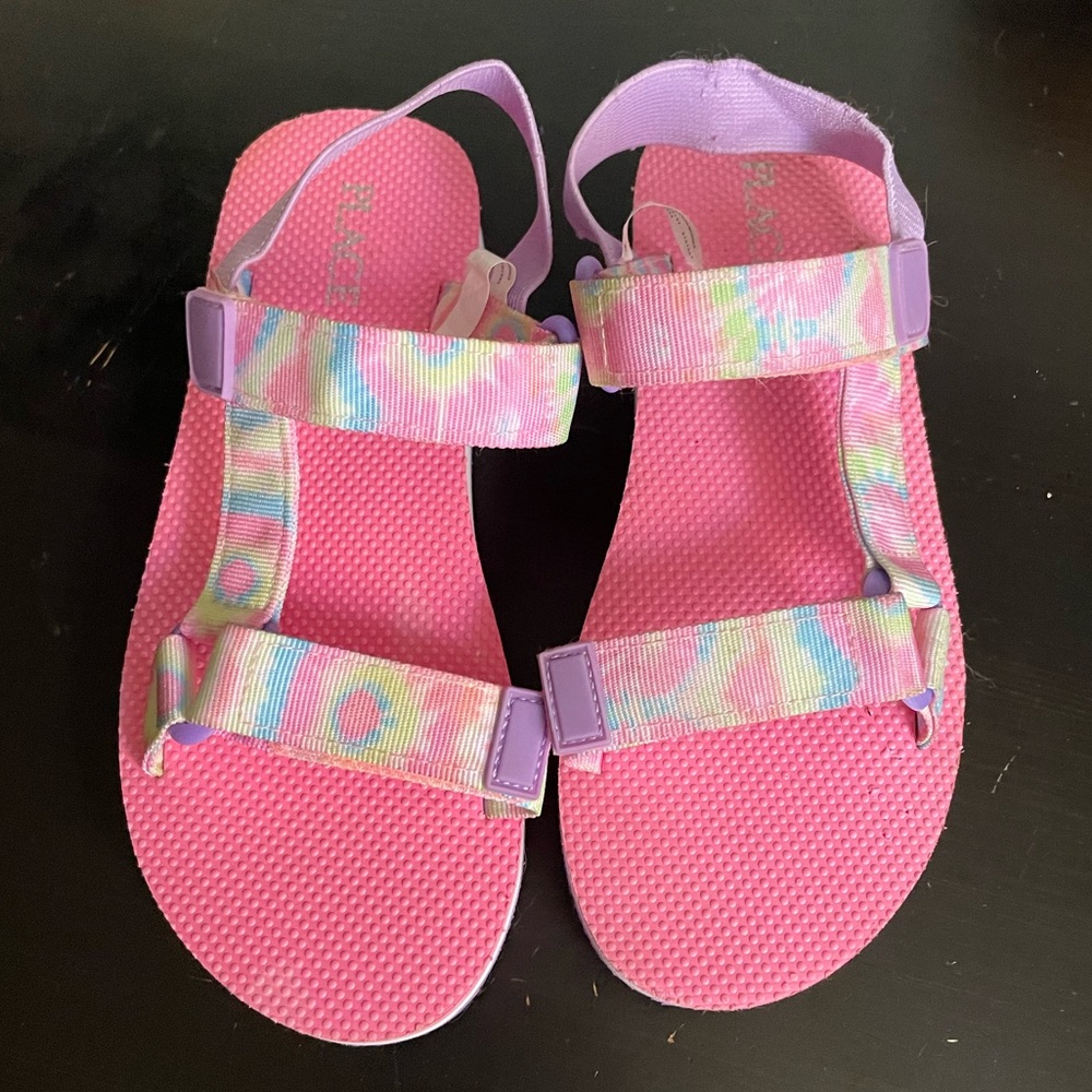 The Children's Place Pink and Tie-Dye Kids Sandals